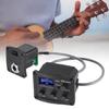 Guitar Preamp Pickup Digital Tuner Systems 3-Band Equalizer Ukulele Piezo Pickup with LCD Display and Volumes Control