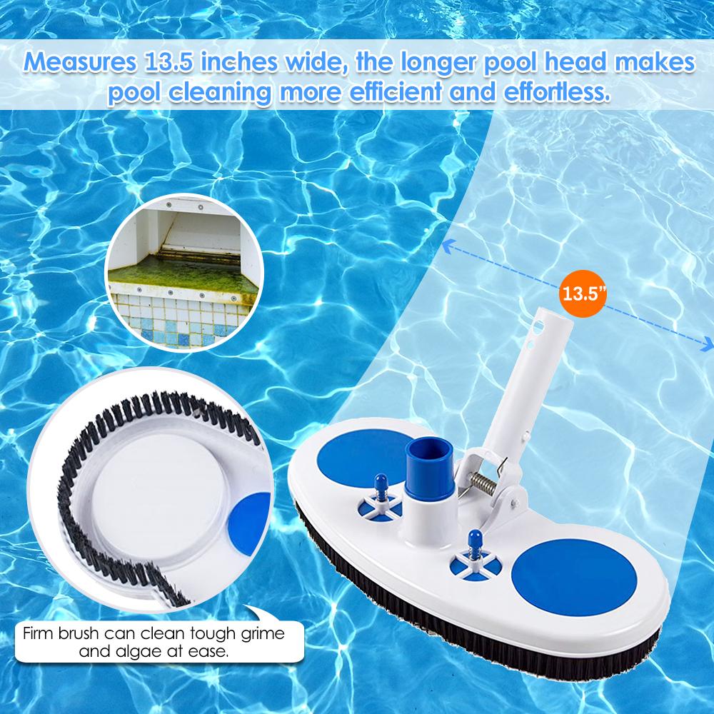 13.5-Inch Pool Vacuum Head Inground Above Ground Vinyl Pool Vacuum Brush Head Spa Vacuum Attachment