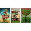 MISITU Micro Piece Jigsaw Puzzle, 150 Pieces, Puzzle with Postcard, Landscape, Painting, Fantasy, House, Poker, Tree, Gift, Birthday, Christmas,