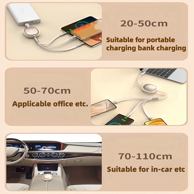 Кабель для быстрой зарядки 3-в-1, многофункциональный USB-шнур для зарядки, совместимый с iPhone, Huawei и устройствами Type C