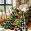 Sly Grinch Christmas Vibe Cartoon Printed Blanket Skinfriendly Warm Fleece Blanket For Living Room Sofa Nap Home Decor Great Holiday Gift