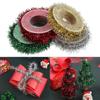 Rattan Christmas Tree Ornament Party Decor Garland Tinsel Gold Silver Wire Gift Wrapping Ribbon