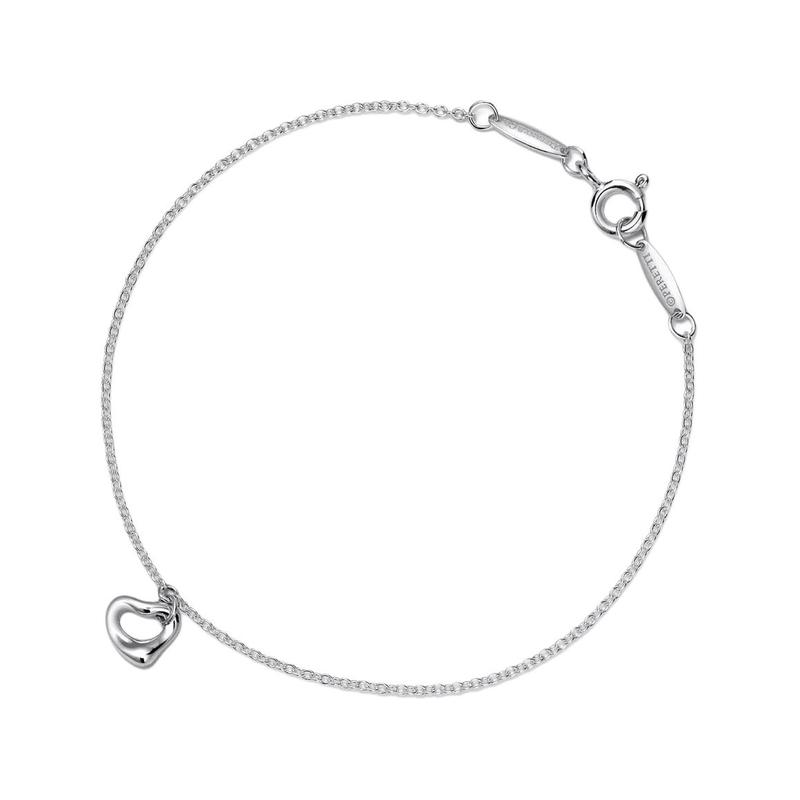 TIFFANY &CO Elsa Peretti® hollow heart-shaped design sterling silver bracelet men and women same style couple silver 75185936-Silver L