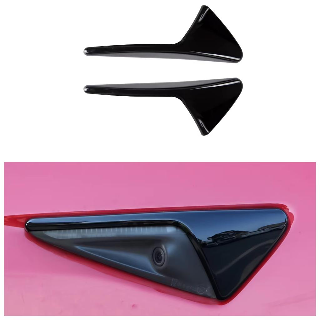 2 шт. Защитная крышка боковой камеры автомобиля для Tesla Model 3 Y ABS Углеродное волокно Крышка поворотника Накладка Декоративные аксессуары