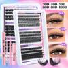 Dense D-Song Single Cluster False Eyelashes Set 10-16Mm Natural Curl Diy Segmented Eyelashes