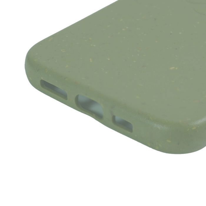 Coque biodégradable - iPhone 15 Plus - Vert militaire - Écologique - Semi-rigide