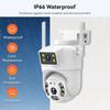 8MP 4K Dual Lens Wifi PTZ Camera Smart Home Night Vision Dual Screen Outdoor 6MP Security Protection CCTV IP Camera V380 Pro APP