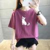 Short-sleeved T-shirt Women's Summer Student Casual Cartoon Blouse Fashion Round Neck   Women's Clothing