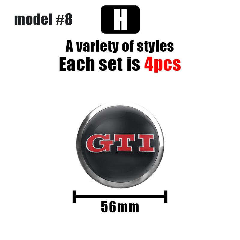 4pcs 56/60/65mm Volkswagen Car Wheel Center Cover Stickers Hub Cap For VW R Golf Touran Octavia Motion GTI Polo Auto Accessories