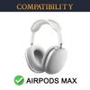 SOULWIT Сменные амбушюры и подушечки для Airpods Max Прочные сетчатые накладки на голову с мягкими пенопластовыми чашками Серебристая накладная гарнитура, -
