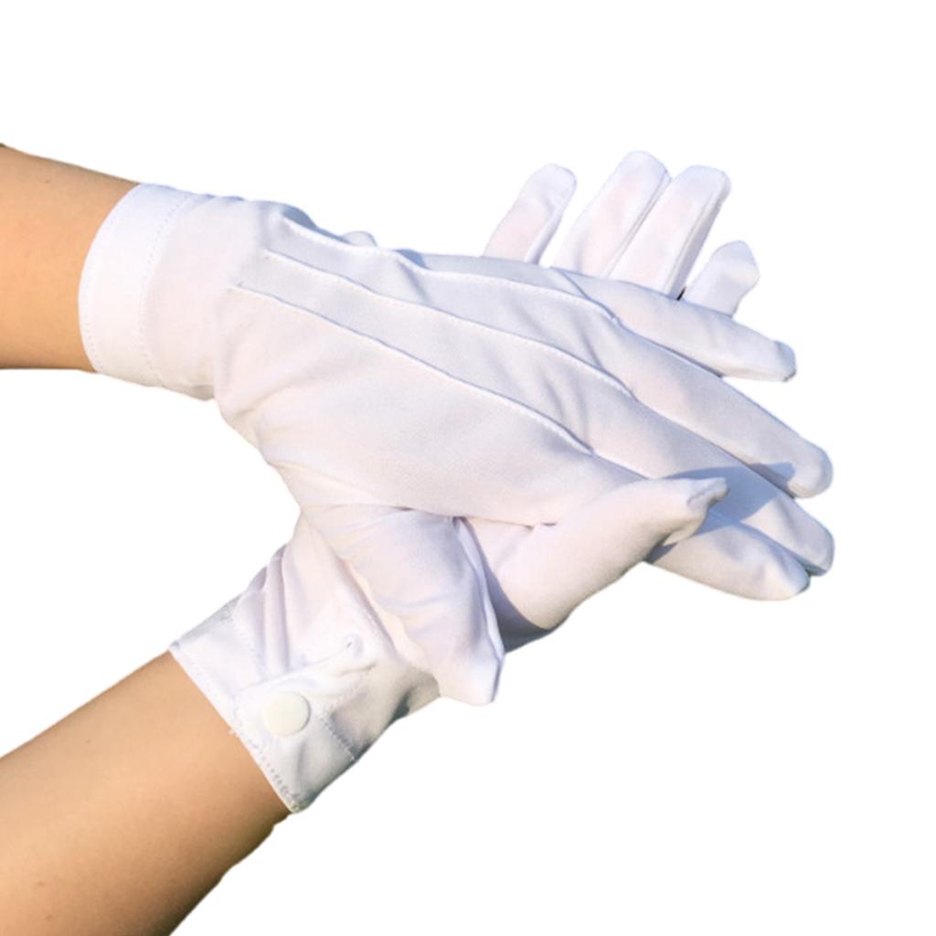Adult White Gloves for Ceremony School Boys and Girls White Elastic Gloves for Dress Etiquette Gloves Stage Performances