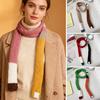 Long Scarf Rainbow Striped Skinny Fuzzy Fluffy Neckerchief Soft Touch Autumn Winter Knitting Scarf Outfit Accessories