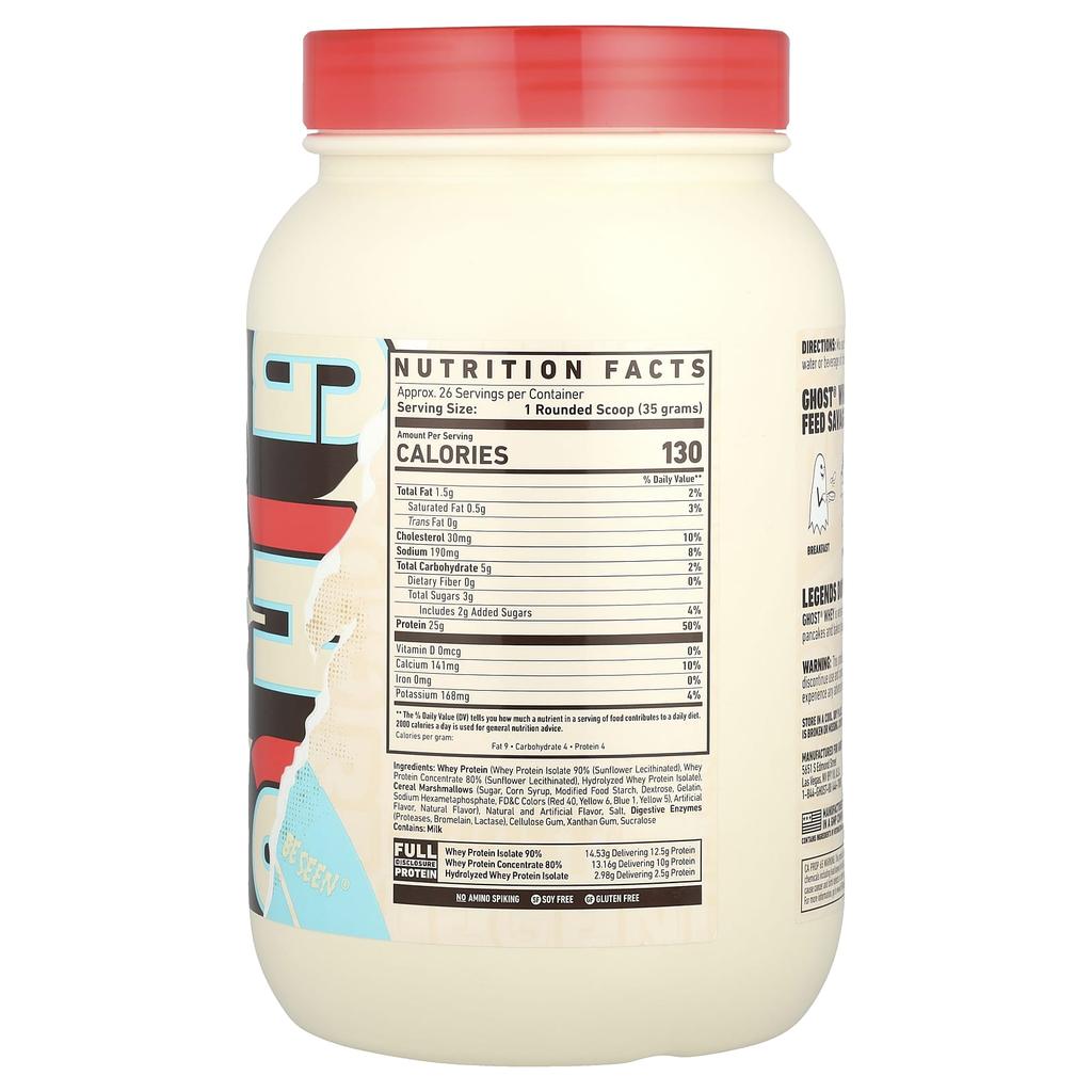 Ghost, Whey Protein, Marshmallow Cereal Milk®, 2 lb (924 g)