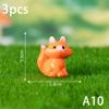 3 шт. Собака, белка, лиса, кролик, овца, утка, свинья, кошка, лошадь, лягушка, черепаха, змея, коала, фигурка, миниатюрная фея, садовый декор, аксессуары