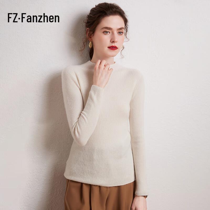 Женский свитер Fanzhen из 100% кашемира с воротником-стойкой