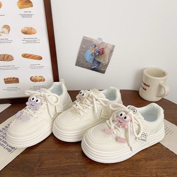 2024 Little White Shoes Children's Autumn New Korean Version Ins Female Students' Leisure Sports Versatile Board Shoes Street Shooting