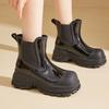 Women's Trendy Short Shaft Rain Boots Waterproof Thick Sole Outdoor Shoes for Adults Fashionable Non-Slip Boots for Women
