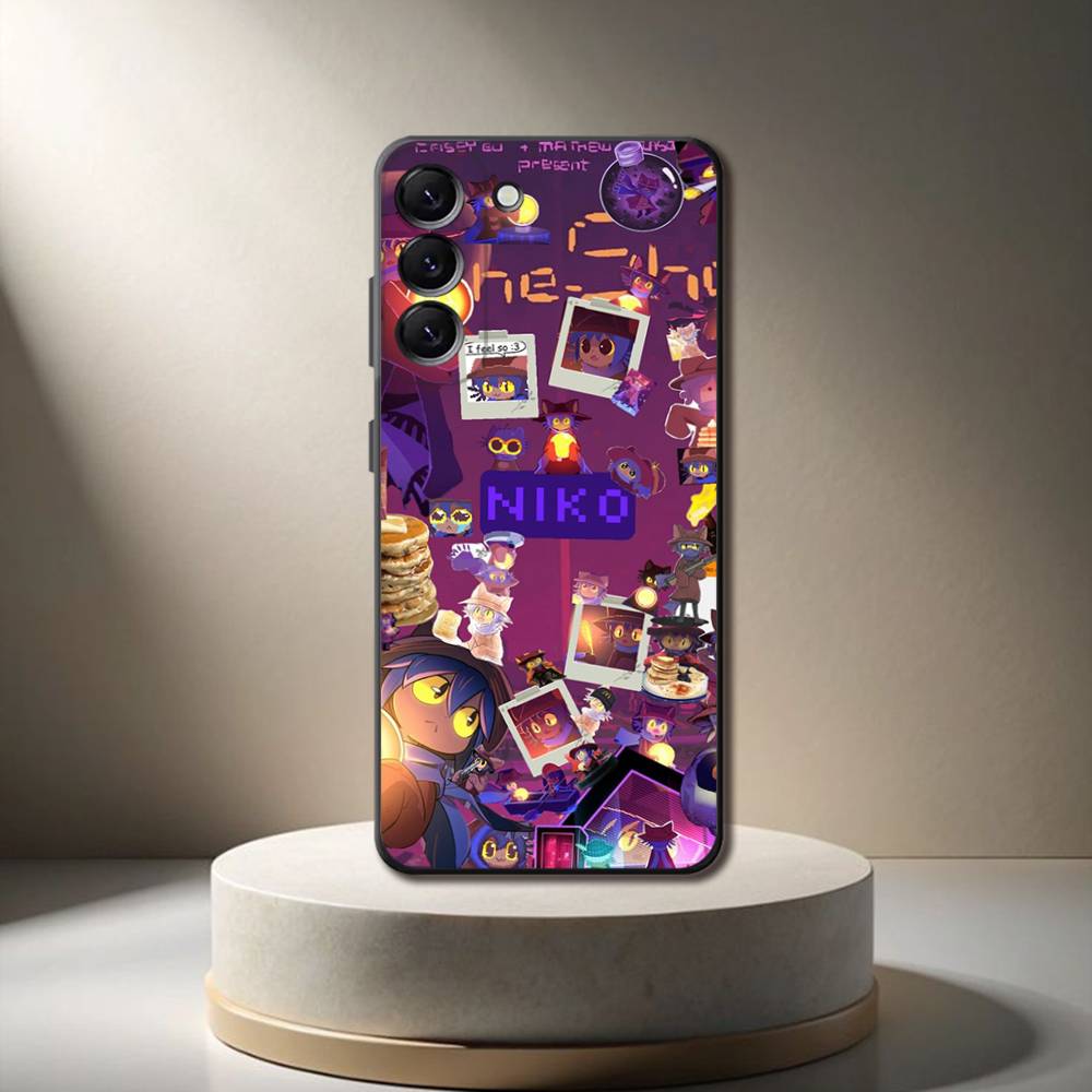 Чехол для телефона Game O-One Shot N-Niko для Samsung Galaxy A 73,72,51,53,52,71,22,5G,Note,J7,8,9, Мягкий Черный Чехол
