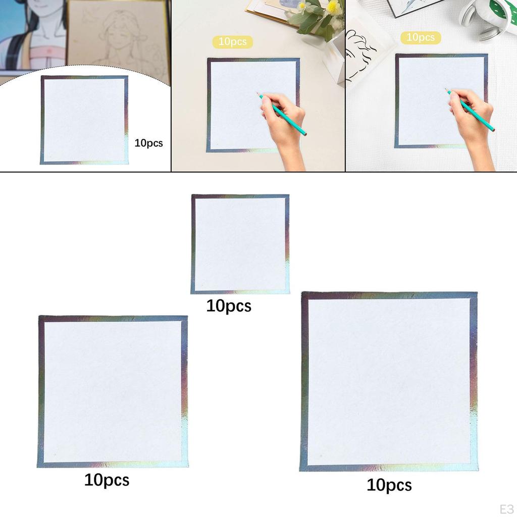 10 Japanese Anime Shikishi Boards, White Drawing Paper, Edges, Sturdy Cardboard for Collectors,