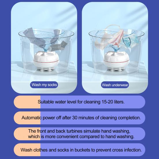 Мини-стиральная машина, мощная, малошумная, стирка нижнего белья, детская одежда, носки, трусы, электрическая портативная стиральная машина, товары для дома и путешествий