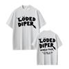 Футболка Loded Diper World Tour Мужская Женская Одежда Винтажная Рок Оверсайз Футболки с Коротким Рукавом Мужские Повседневные Хлопковые Футболки