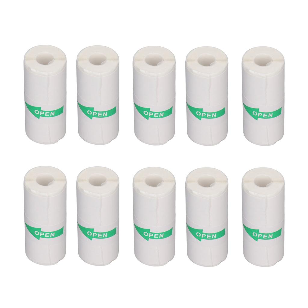 10 Roll Thermal Printer Paper Portable Thermal Self Adhesive Mini Printing Paper for Label Wrong Que