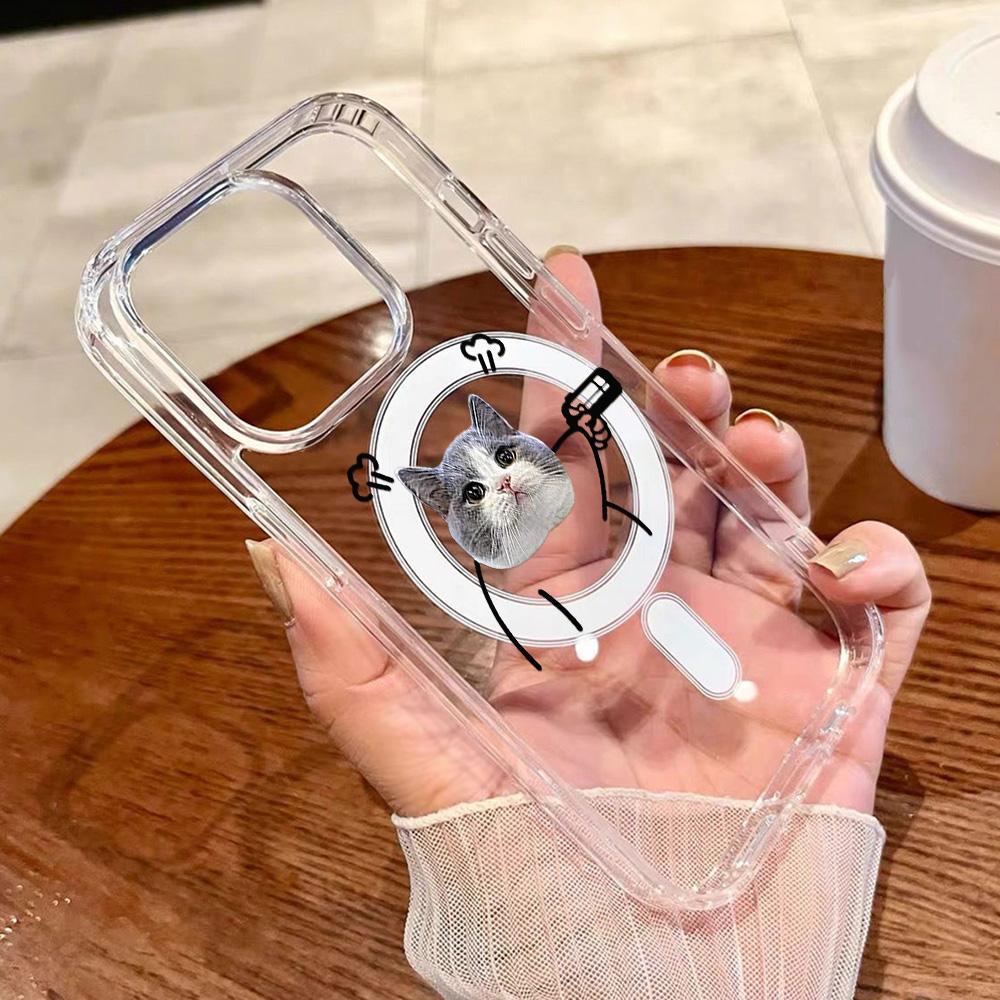 Магнитный чехол для телефона для iPhone 12 14 16 17 Pro 17 16 15 14 13 12 Pro Max 12 13 14 15 16 Высококачественный противоударный чехол Полная защита Милый стиль