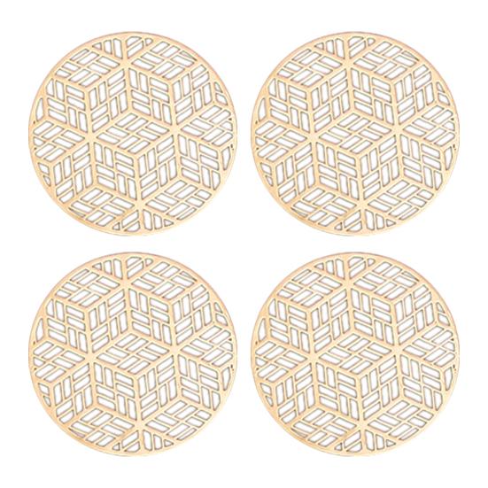 Коврик для чаши стильный блестящий прочный коврик для стола ПВХ полый коврик для украшения обеденного стола коврик для чашки для офиса