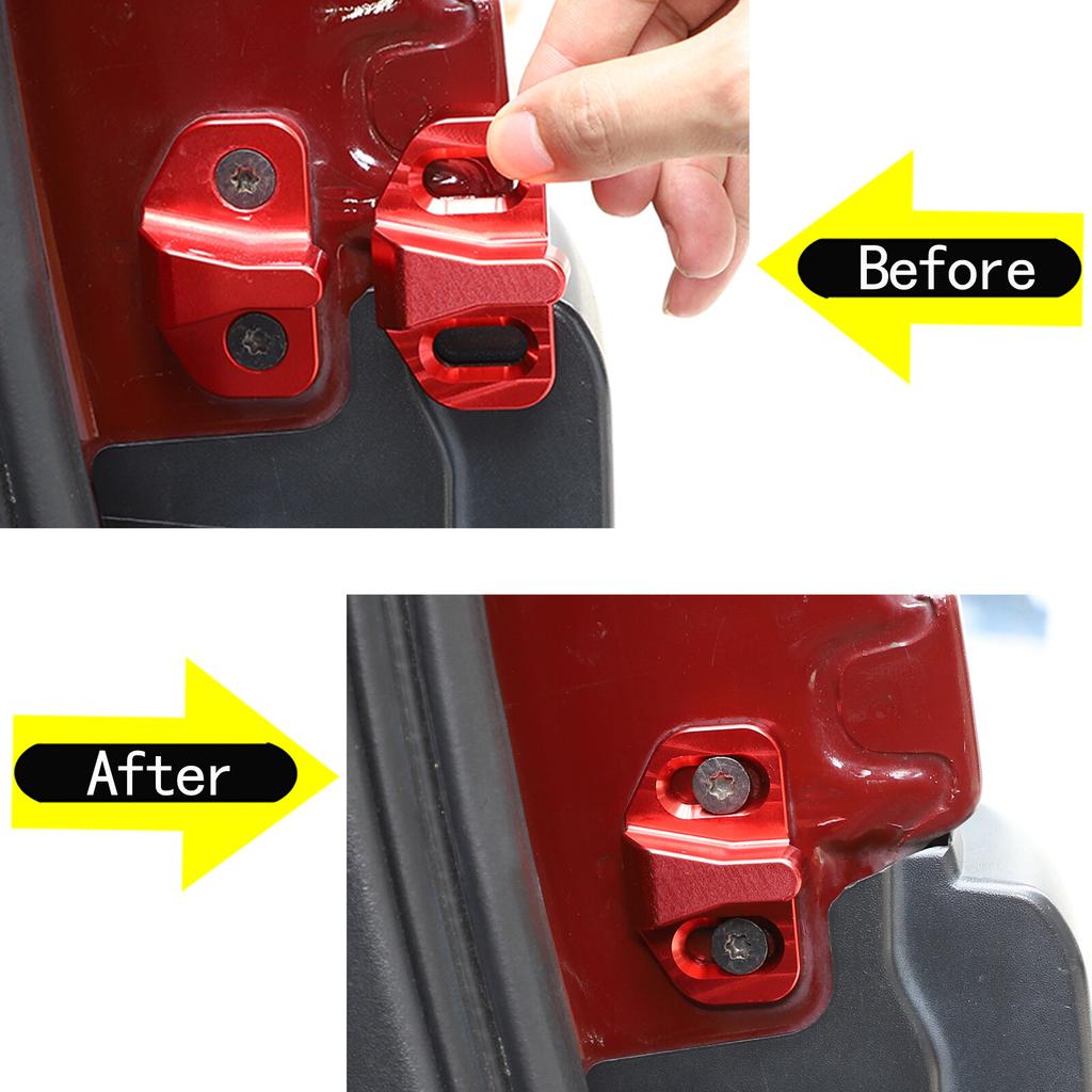 Red Alloy Tailgate Trunk Lock Panel Cover Trim For Toyota FJ Cruiser 2007-