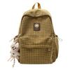 Japanese Retro Plaid Backpack for Women - Lightweight Autumn/Winter Bag for Middle and High School Girls