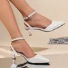2025 Summer Sandals Genuine Fashion Women Shoes Pointed Toe High Heel Women Pumps Cover Toe Sandals for Women Handmade Sandal