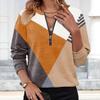 Women's Fashion Casual Spring Autumn Geometric Print Long Sleeve Blouses & Shirts