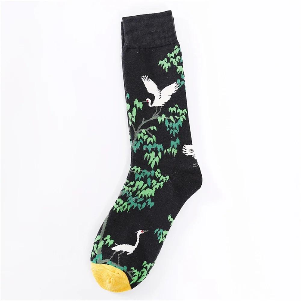 Красочные Мультяшные Креативные Модные Носки с Граффити в виде Лозы Новинка Мужские Женские Зимние Теплые Удобные Хлопковые Sokken Дропшиппинг