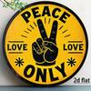 Dream Big Only Retro Star Round Metal Sign D Flat Printing Rustic Yellow  Black Positive Quote Wall Decor for Office Bedro