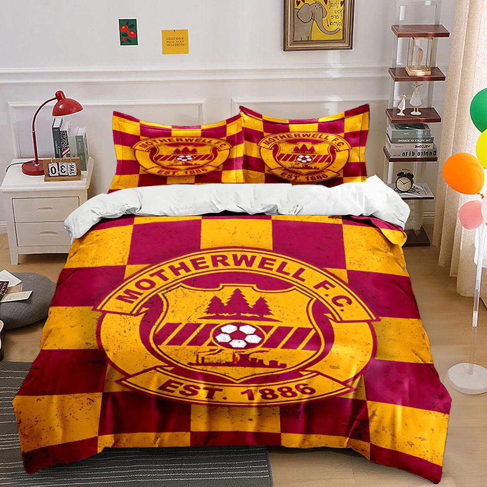 Motherwell F.C. Bedding Set Bedding Duvet Cover Set Duvet Cover Pillowcases (1 * Duvet Cover 2 * Pillowcases, without duvet insert)