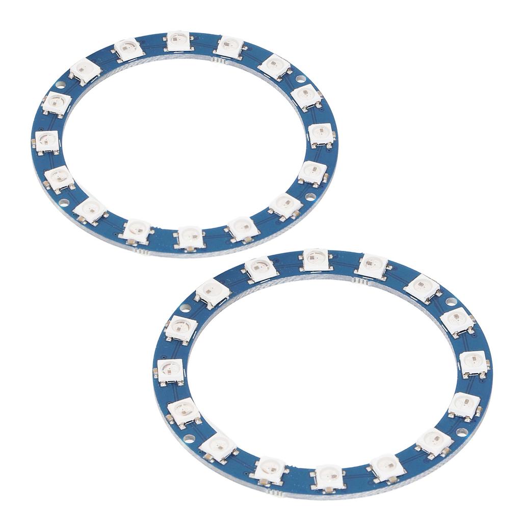 2 шт. RGB светодиодное кольцо 16 бит интеллектуальное полноцветное яркое 5 В цифровой порт WS2812B 5050