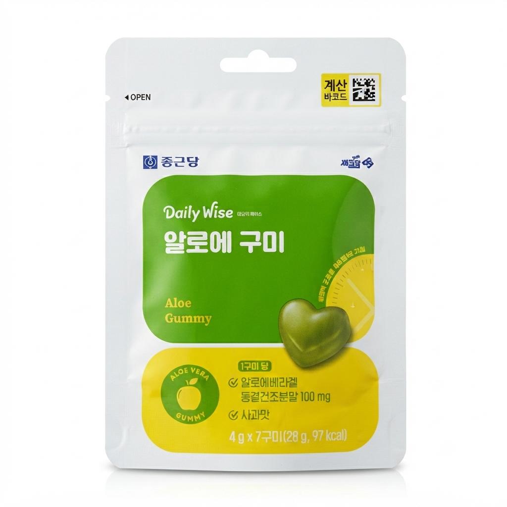 Chong Kun Dang Daily Wise Aloe Gummies 4g x 7 pcs