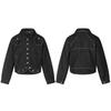 Mens Slim Fit Denim Jacket Trendy BrandMens Multi-Pocket Single-Breasted