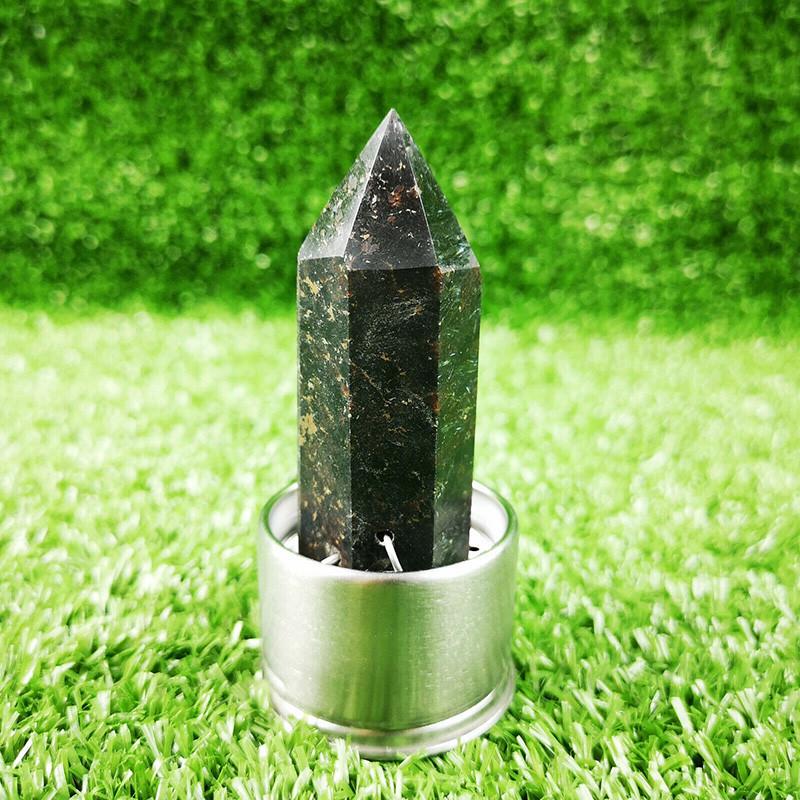 Elixir Quartz Crystal Water Bottle With Natural Obelisk Point For Powerful Reiki Healing