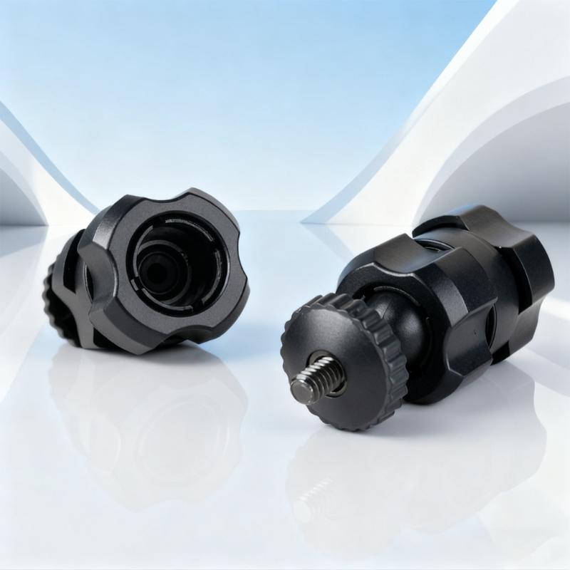 17mm Ball Socket To 1/4-20 Male Thread Adapter For Camera Mounts Phone Holders With 360 Degree Rotating Plastic Connector