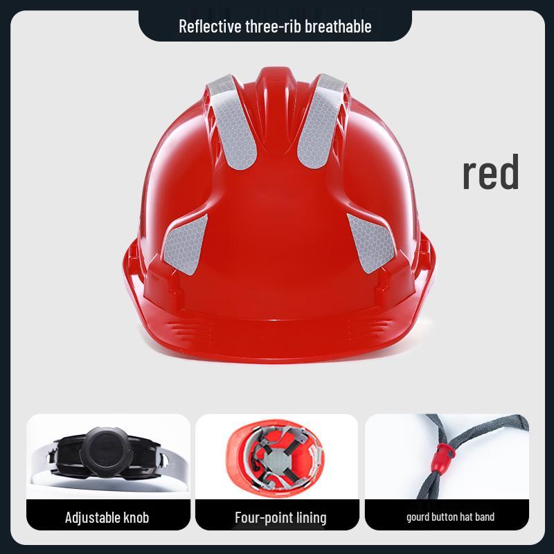 Iron Head Reflective Breathable Anti-Smash Construction Safety Helmet