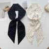 Thin And Narrow Polka Dot Silk Scarf, Small Long Headband, Tied Bag, Women'S Spring And Summer Thin Style With Suit Shirt, Foreign Style Scarf.