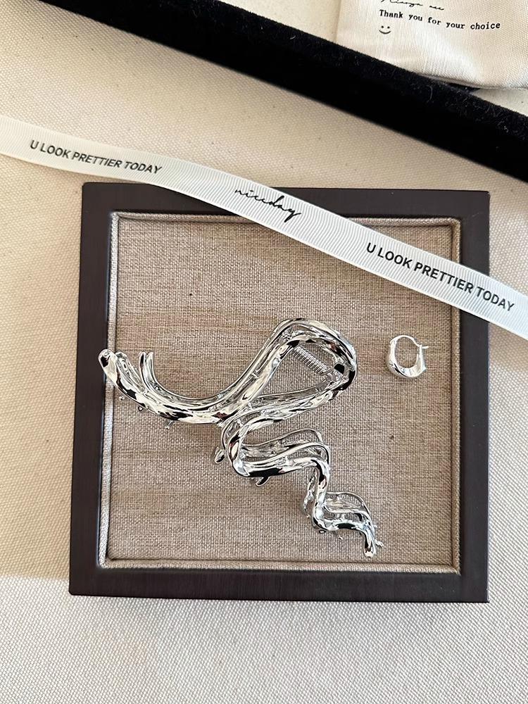 Металлическая полая заколка для волос в форме бабочки - модный аксессуар для хвоста Y2K