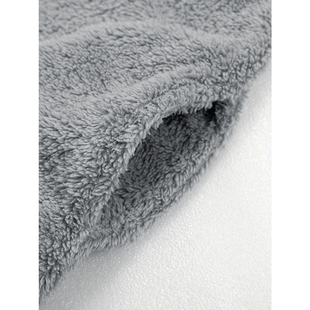 Women's Velvet Sleeping Dress - Comfortable Winter Home Robe with Pocket, Round Neck Solid Color Machine Washable Casual Wear, Soft Knitted Indoor