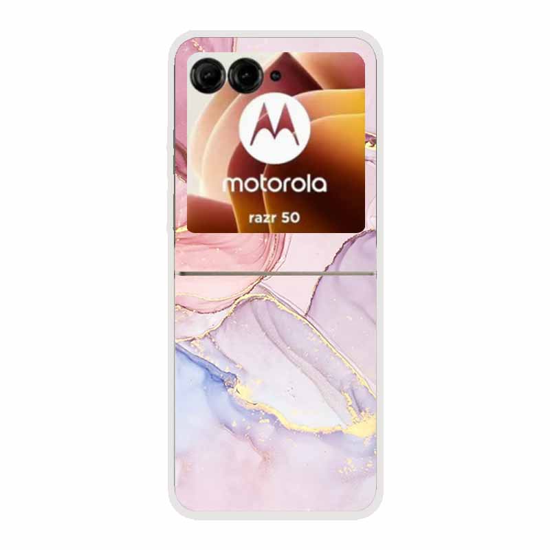 Чехол для Motorola Razr 50 Ultra Животные Жесткий Пластик ПК Задняя Крышка Телефона Для Motorola Moto Razr50 razr+ 2024 Прозрачный Coque
