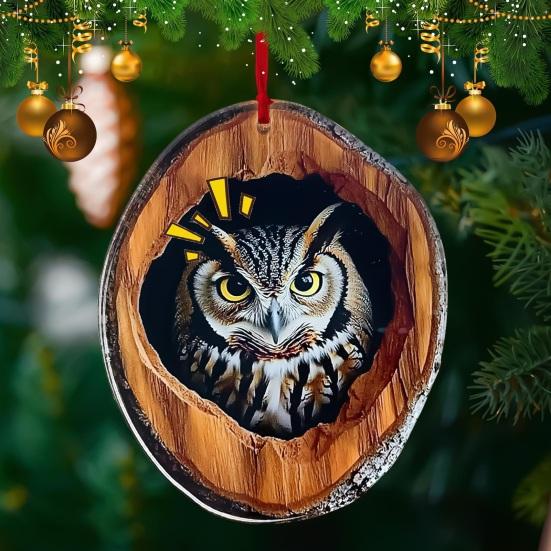 Рождественское украшение Дупло совы Белый медведь Кот Дизайн Акриловая подвеска
