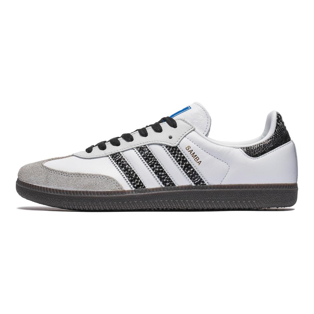 adidas Оригинальные кроссовки Samba Low top для скейтбординга, унисекс, черные с белым, IG1024(Команда22-самба)