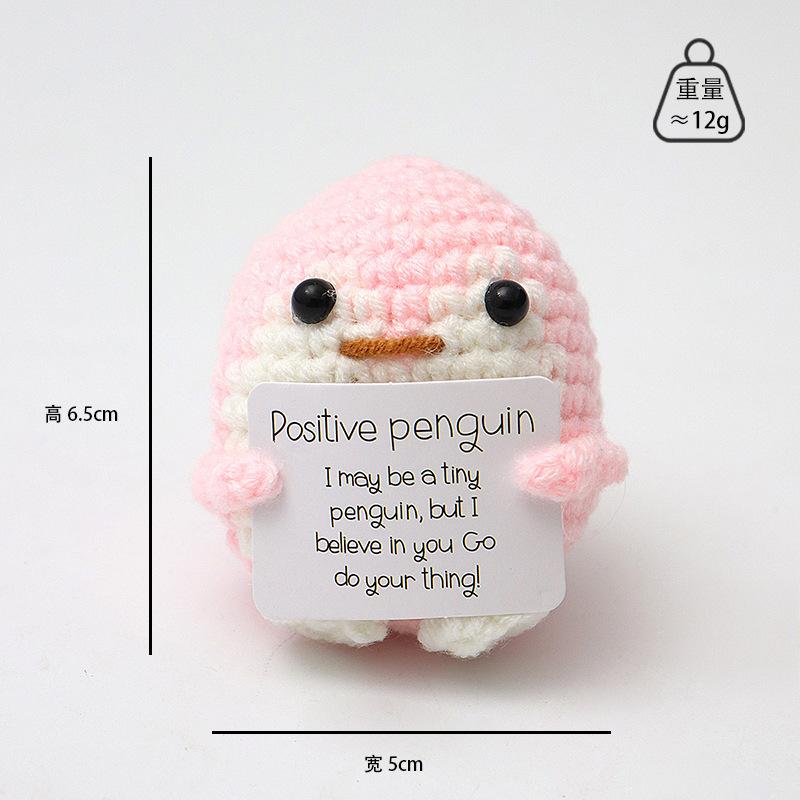 Crochet Positive Energy Dolls Mini Pocket Hug For Graduation Gifts Finished Handwoven Knitted Potatoes Desktop Decor Ornaments