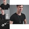 Trendy Vintage Teddy Bear Necklace In Durable Titanium Steel For Unisex Fashion Accessories