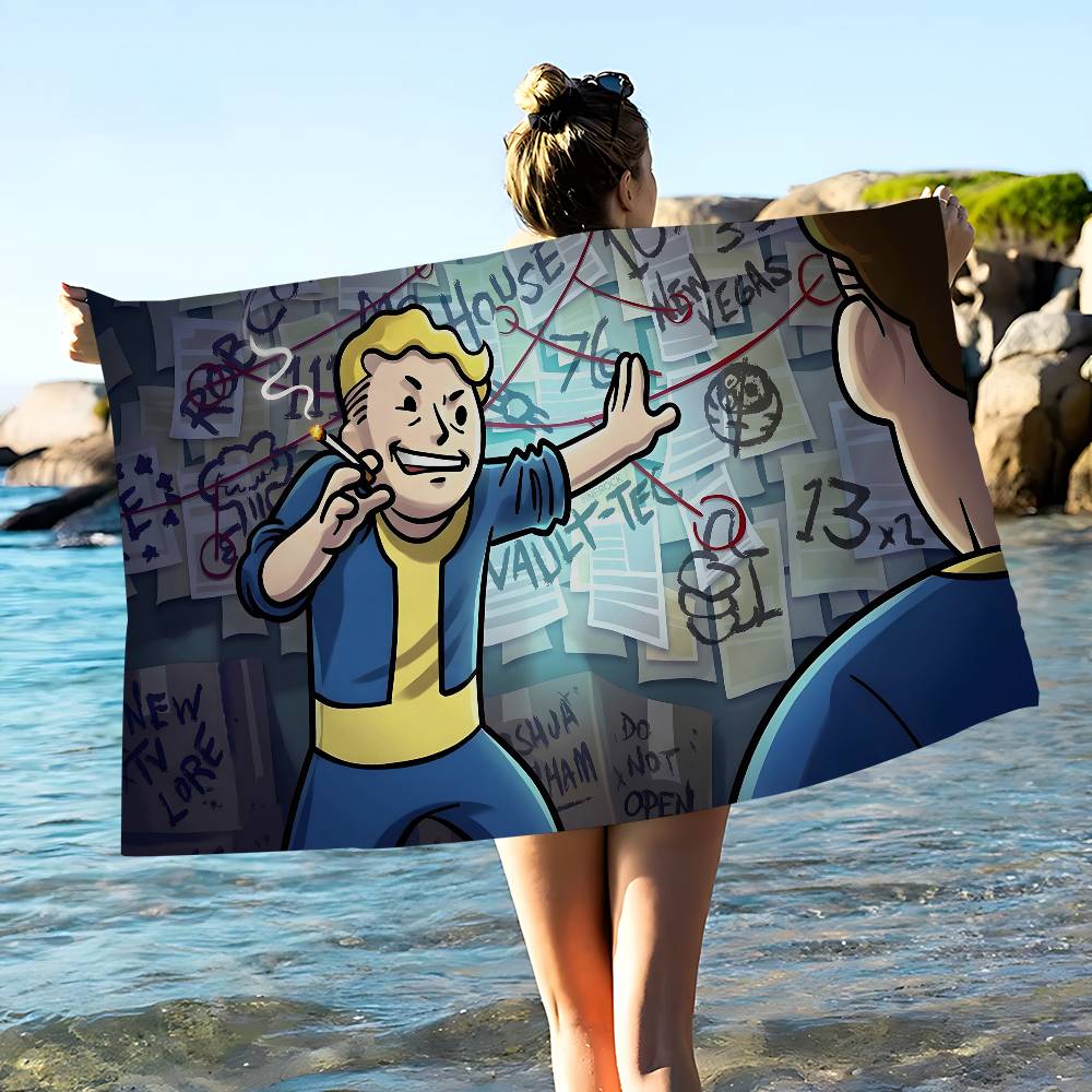 Game F-Fallouts Anime Microfiber Beach Towel Absorbent Quick dry Soft Yoga Swimming Resort Mountain Climbing Towel